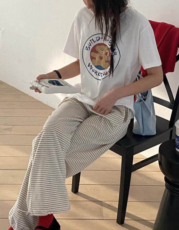 Diana - Korean Women Fashion - #momslook - Velo Stripe Pants - 6