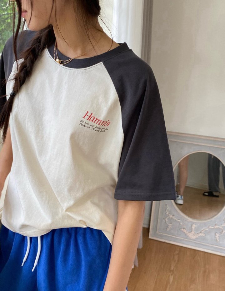 Diana - Korean Women Fashion - #momslook - Twins Raglan Tee - 9