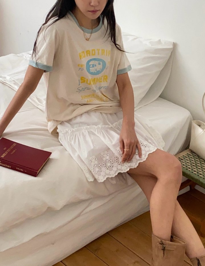 Diana - Korean Women Fashion - #momslook - Road Color Block Tee - 11