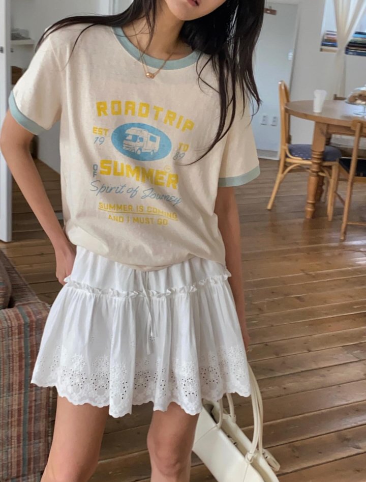 Diana - Korean Women Fashion - #momslook - Road Color Block Tee - 9
