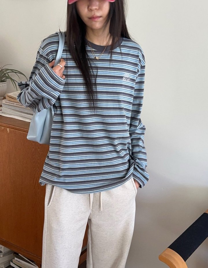 Diana - Korean Women Fashion - #pursuepretty - Foreign Stripe Tee - 5