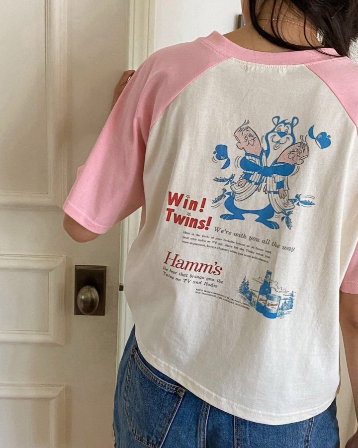 Diana - Korean Women Fashion - #pursuepretty - Twins Raglan Tee - 3