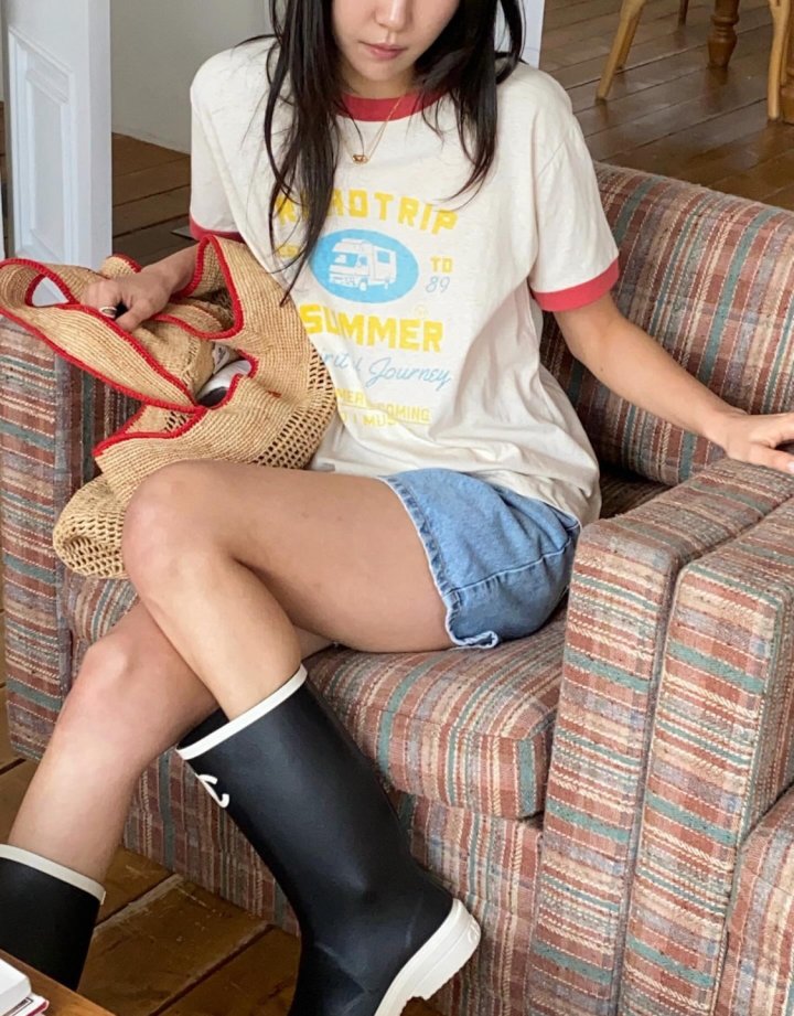 Diana - Korean Women Fashion - #pursuepretty - Road Color Block Tee