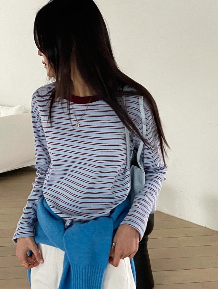 Diana - Korean Women Fashion - #romanticstyle - Flo Stripe Tee