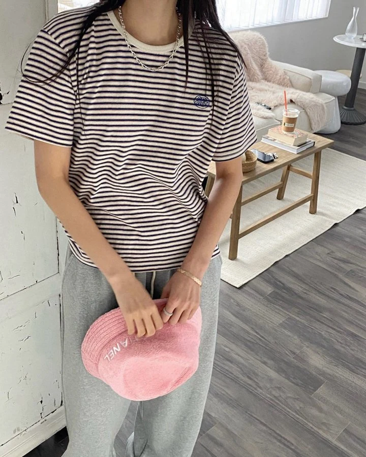 Diana - Korean Women Fashion - #shopsmall - Pie Stripe Tee - 8