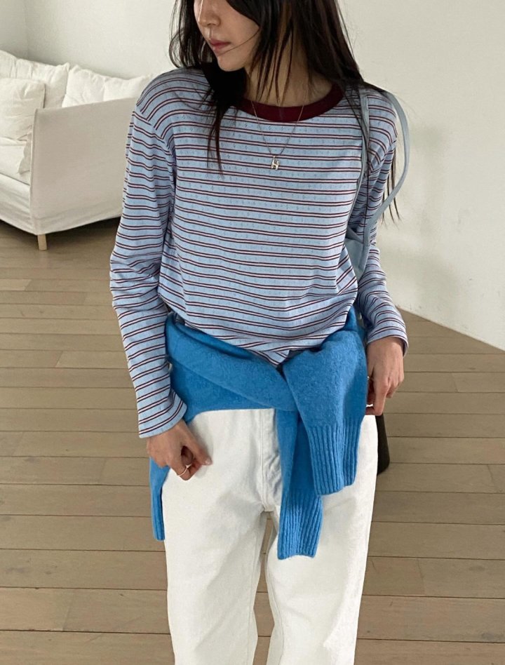 Diana - Korean Women Fashion - #shopsmall - Flo Stripe Tee - 2