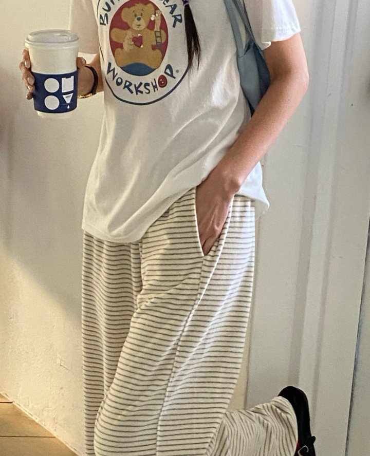 Diana - Korean Women Fashion - #thatsdarling - Velo Stripe Pants - 2