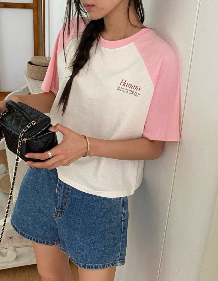 Diana - Korean Women Fashion - #vintagekidsstyle - Twins Raglan Tee - 2