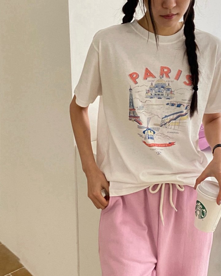 Diana - Korean Women Fashion - #womensfashion - Paris Tee - 2