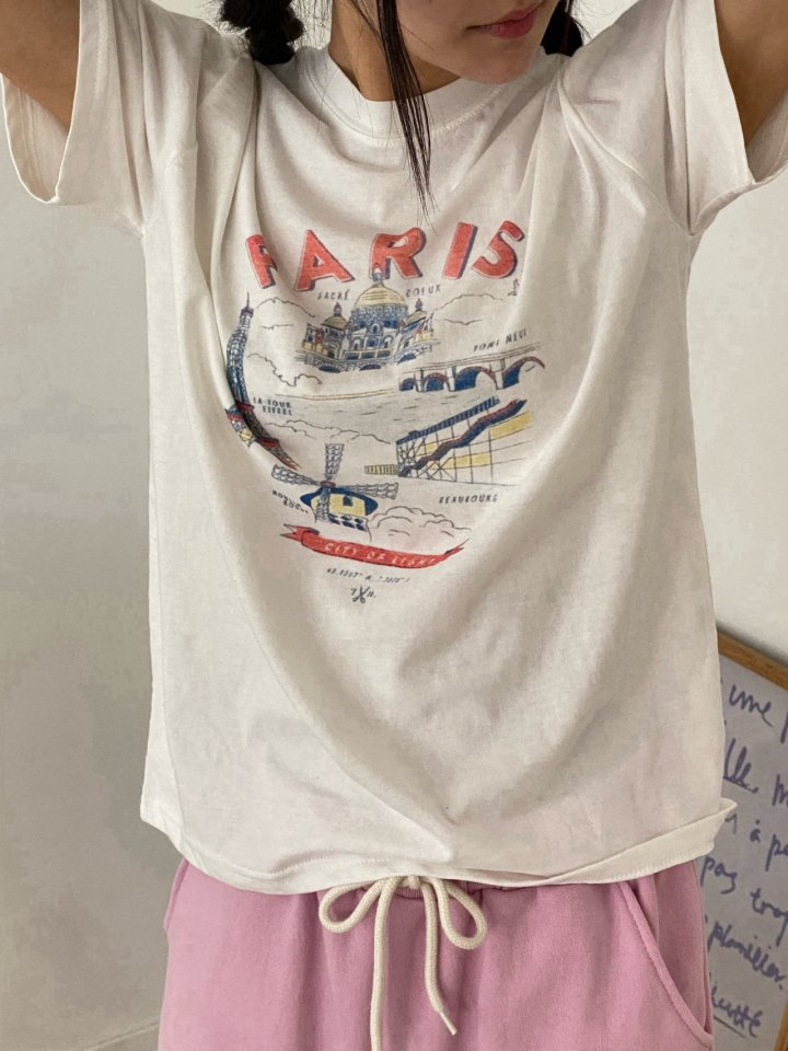 Diana - Korean Women Fashion - #womensfashion - Paris Tee - 8