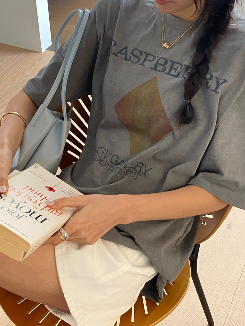 Diana - Korean Women Fashion - #womensfashion - Berry Pigment Tee - 12