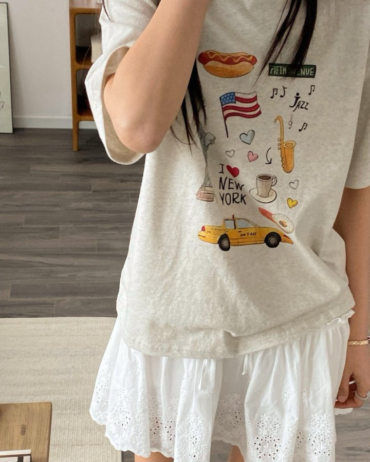 Diana - Korean Women Fashion - #womensfashion - Hotdog Tee - 6