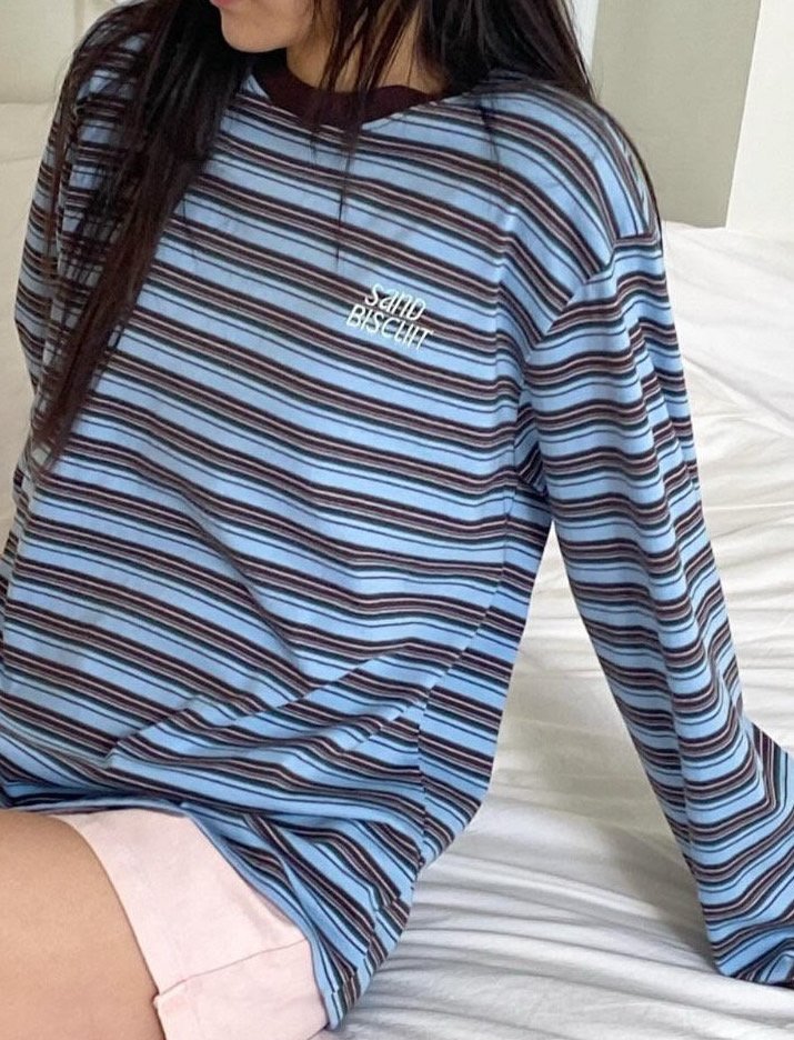 Diana - Korean Women Fashion - #womensfashion - Foreign Stripe Tee - 12