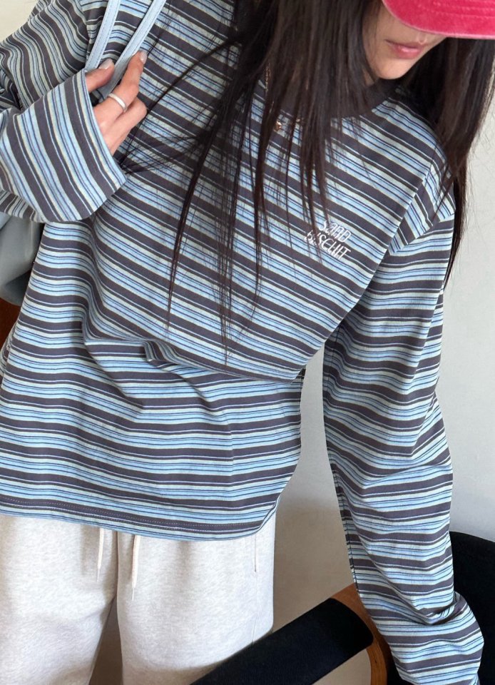 Diana - Korean Women Fashion - #womensfashion - Foreign Stripe Tee - 2