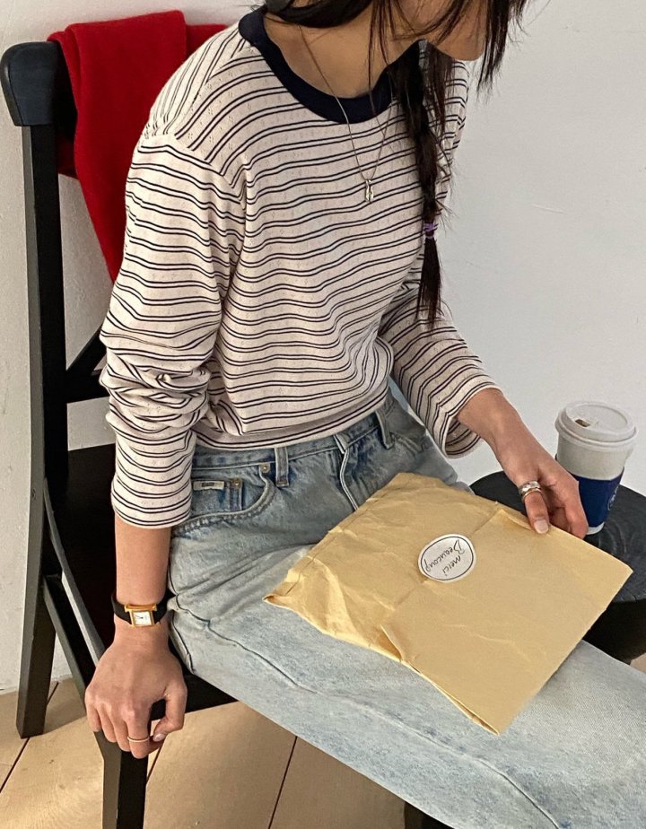 Diana - Korean Women Fashion - #womensfashion - Flo Stripe Tee - 10