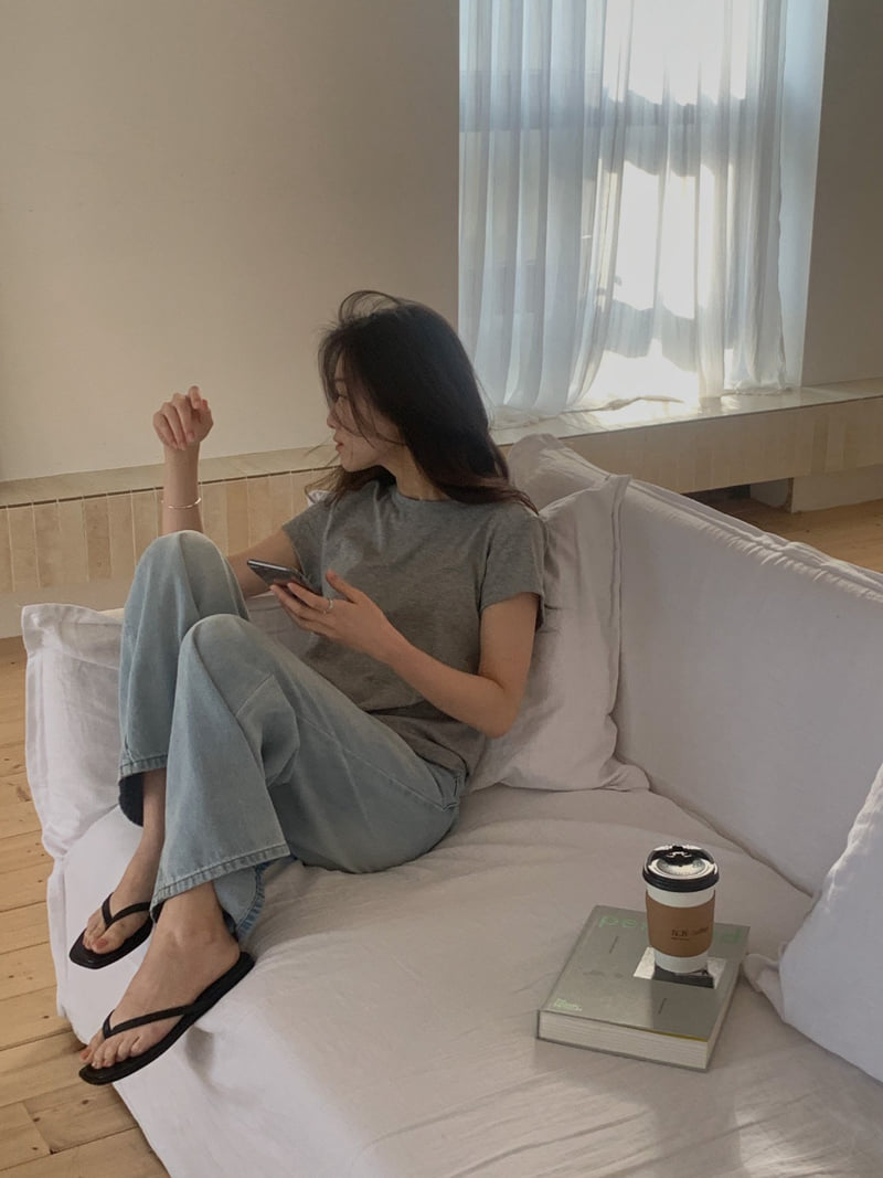 Dress Room - Korean Women Fashion - #momslook - Cotton Stitch Tee - 3