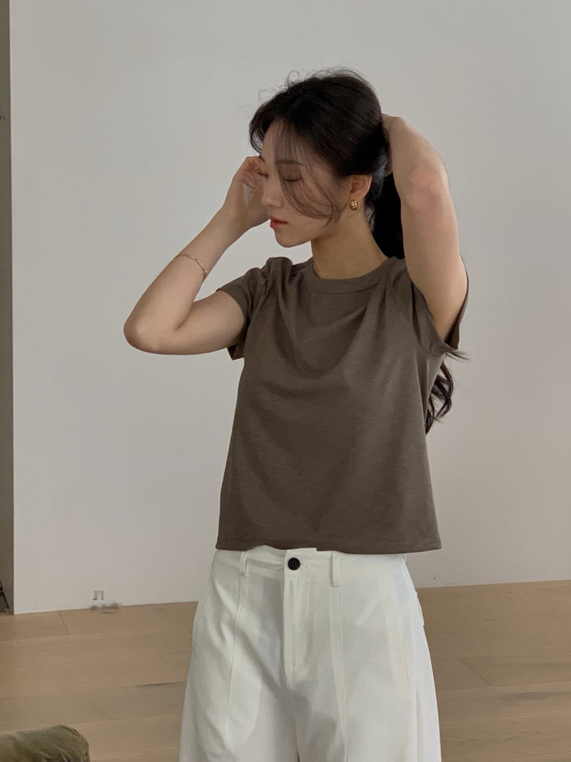 Dress Room - Korean Women Fashion - #momslook - Cotton Stitch Tee - 5