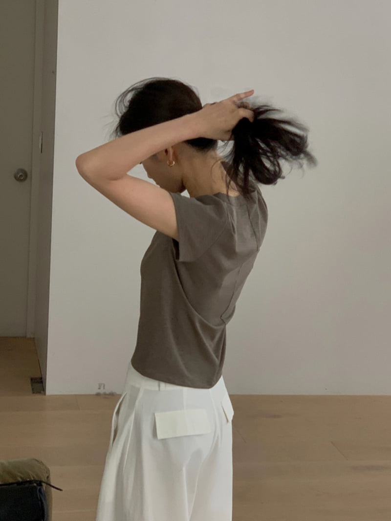 Dress Room - Korean Women Fashion - #momslook - Cotton Stitch Tee - 7