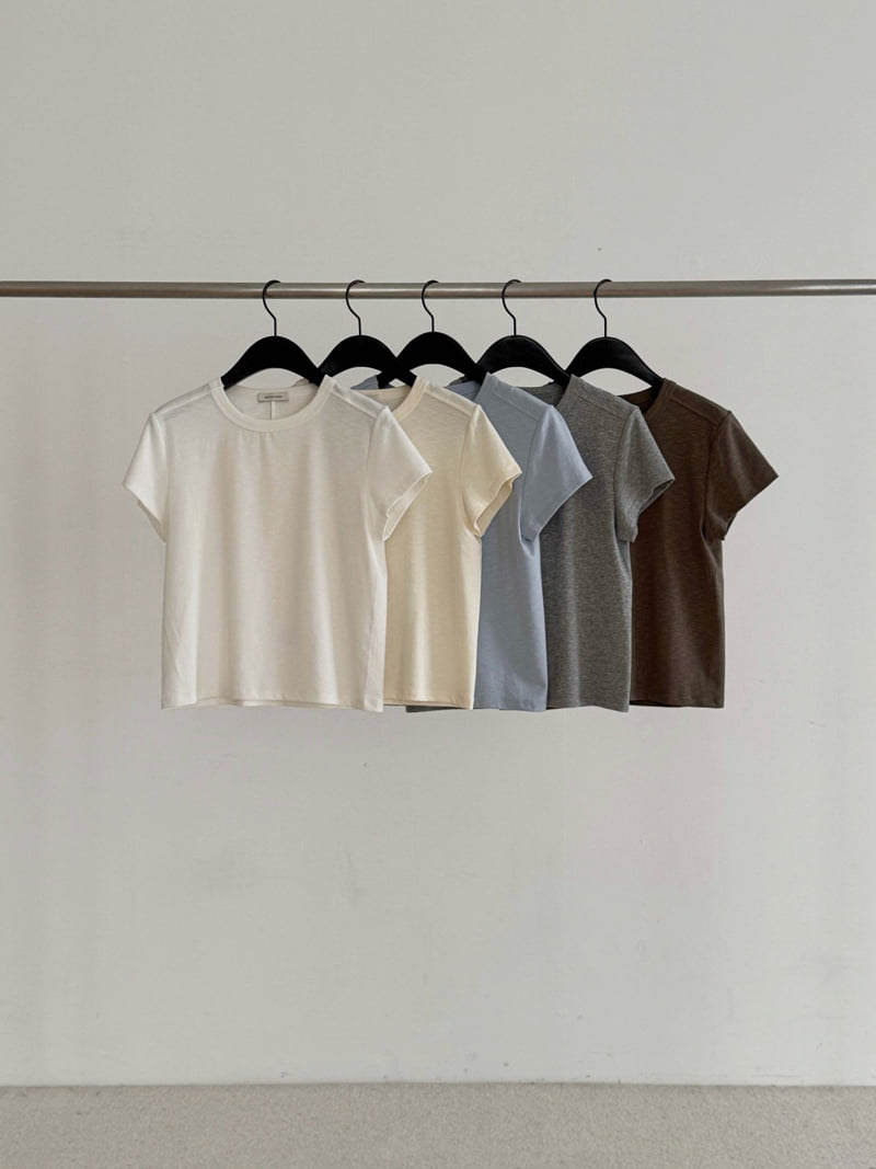 Dress Room - Korean Women Fashion - #momslook - Cotton Stitch Tee - 9