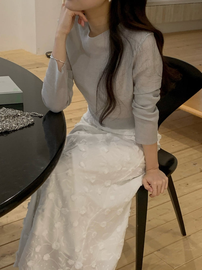 Dress Room - Korean Women Fashion - #momslook - Flower Cotton Skirt - 7