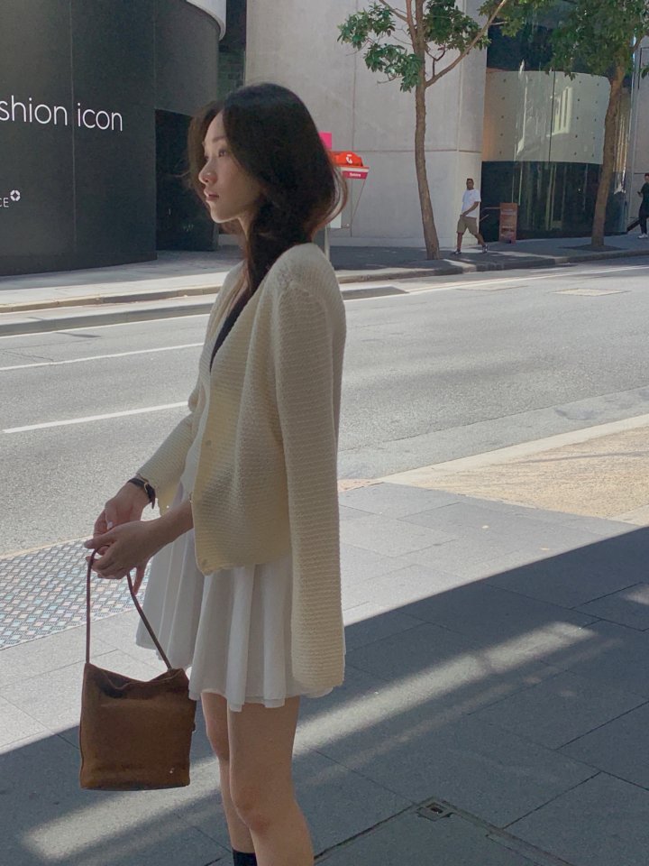 Dress Room - Korean Women Fashion - #womensfashion - Marron Knit Cardigan - 12