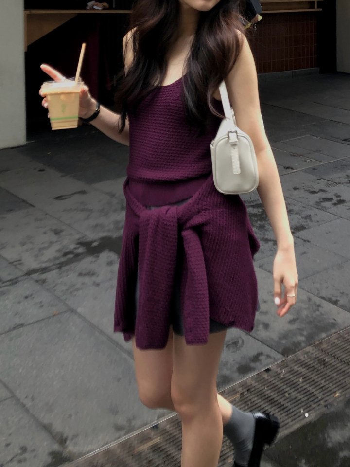 Dress Room - Korean Women Fashion - #womensfashion - Marron Knit Cardigan - 6