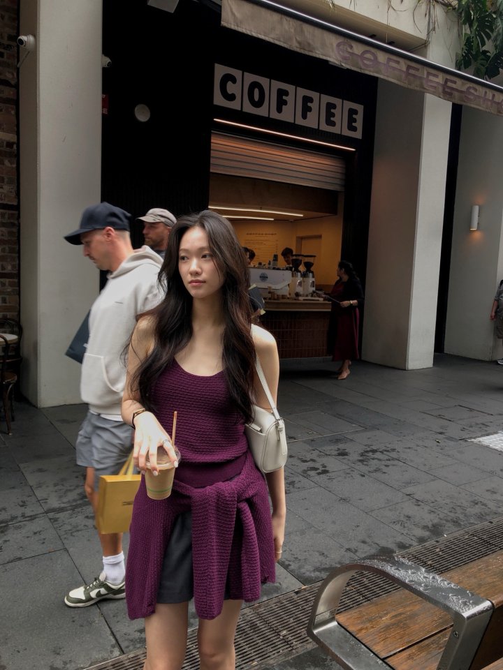 Dress Room - Korean Women Fashion - #womensfashion - Marron Knit Sleeveless Top - 7
