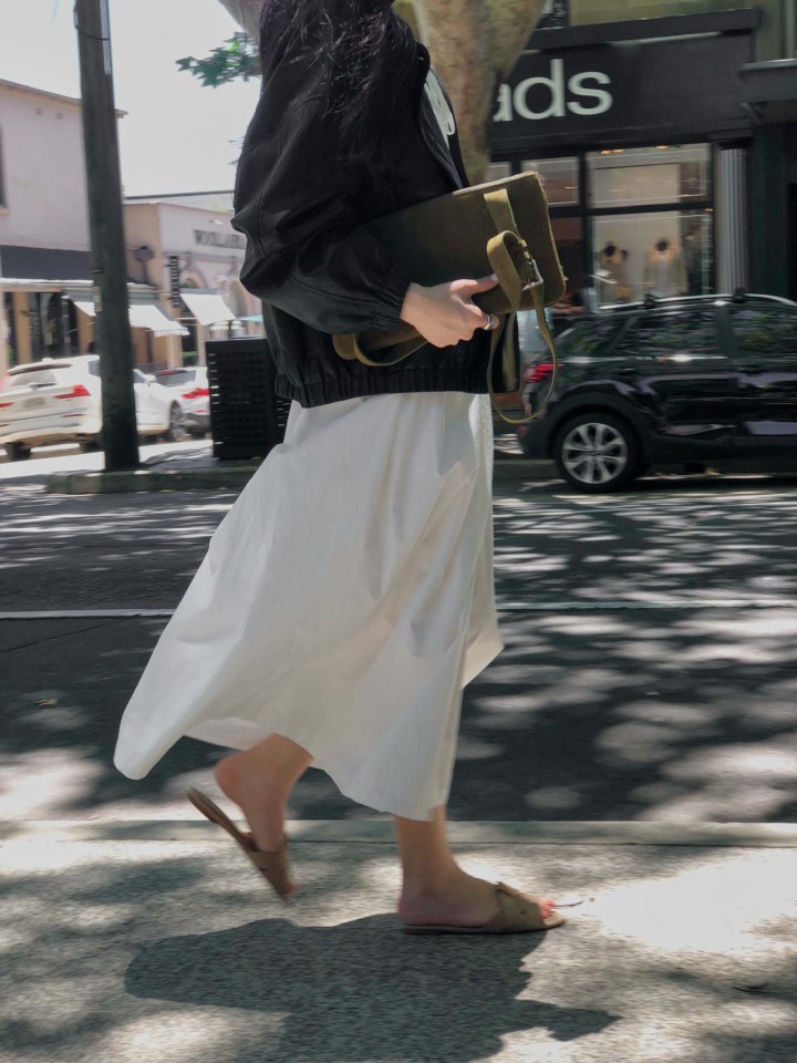 Dress Room - Korean Women Fashion - #womensfashion - Liz Cotton Slit Skirt - 2
