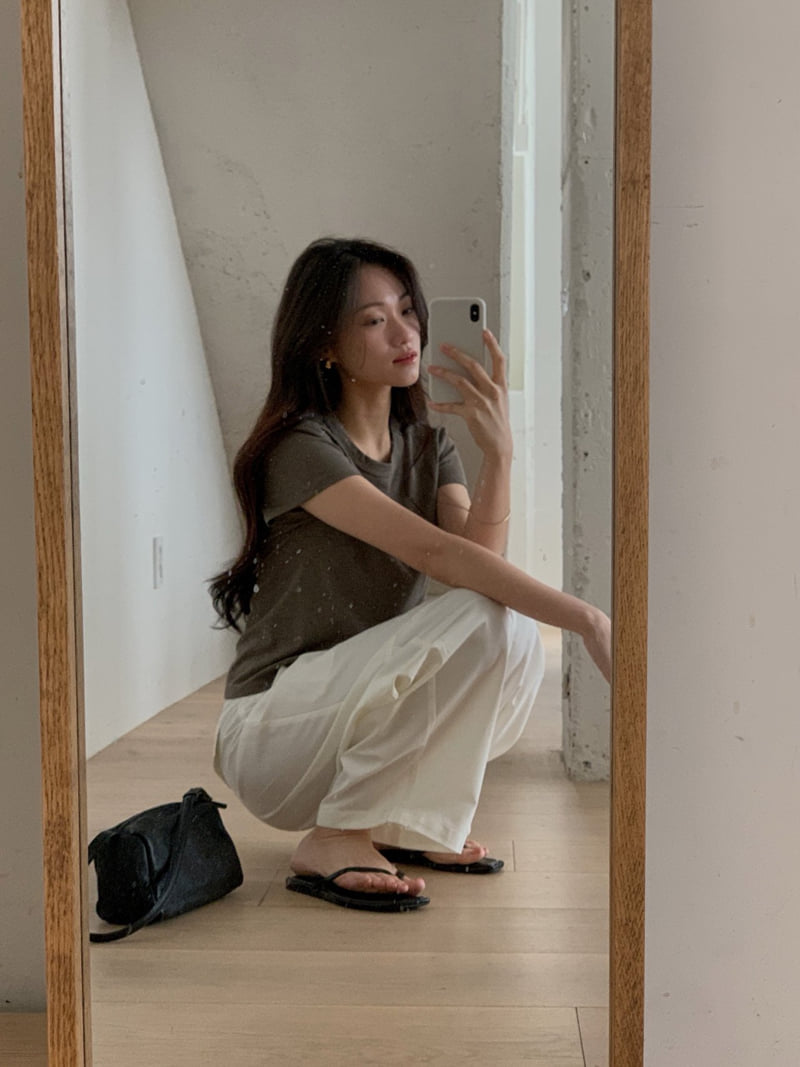 Dress Room - Korean Women Fashion - #womensfashion - Cotton Stitch Tee - 8