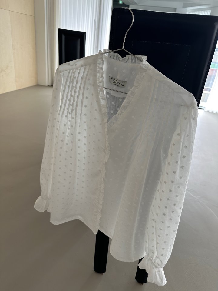 Dress U - Korean Women Fashion - #momslook - Embroidered Pintuck Blouse