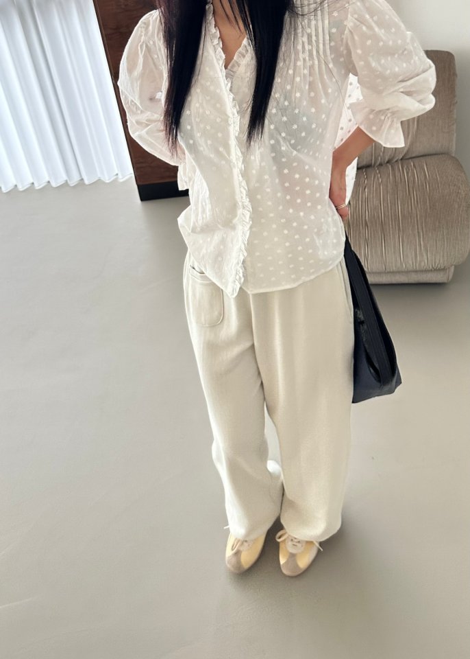 Dress U - Korean Women Fashion - #momslook - Embroidered Pintuck Blouse - 11