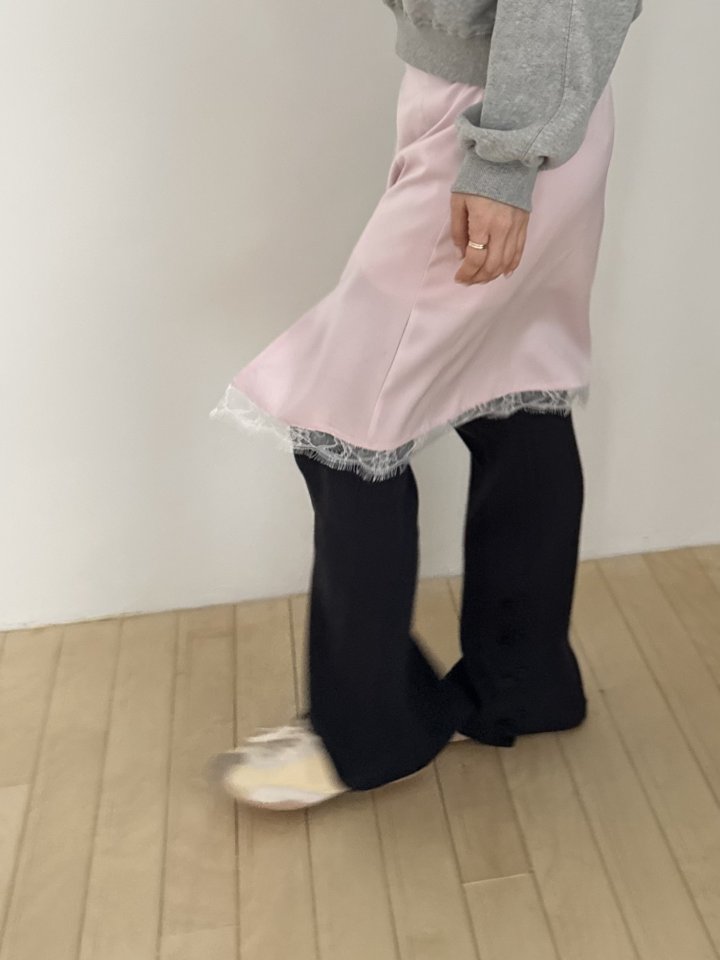 Dress U - Korean Women Fashion - #momslook - Lace Slit Skirt