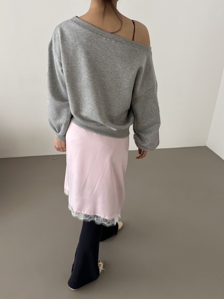 Dress U - Korean Women Fashion - #momslook - Lace Slit Skirt - 9
