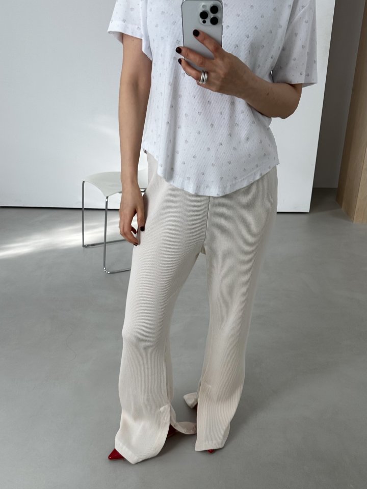 Dress U - Korean Women Fashion - #momslook - Waffle Button Bootcut Pants - 10