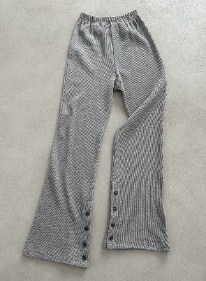 Dress U - Korean Women Fashion - #momslook - Waffle Button Bootcut Pants - 6
