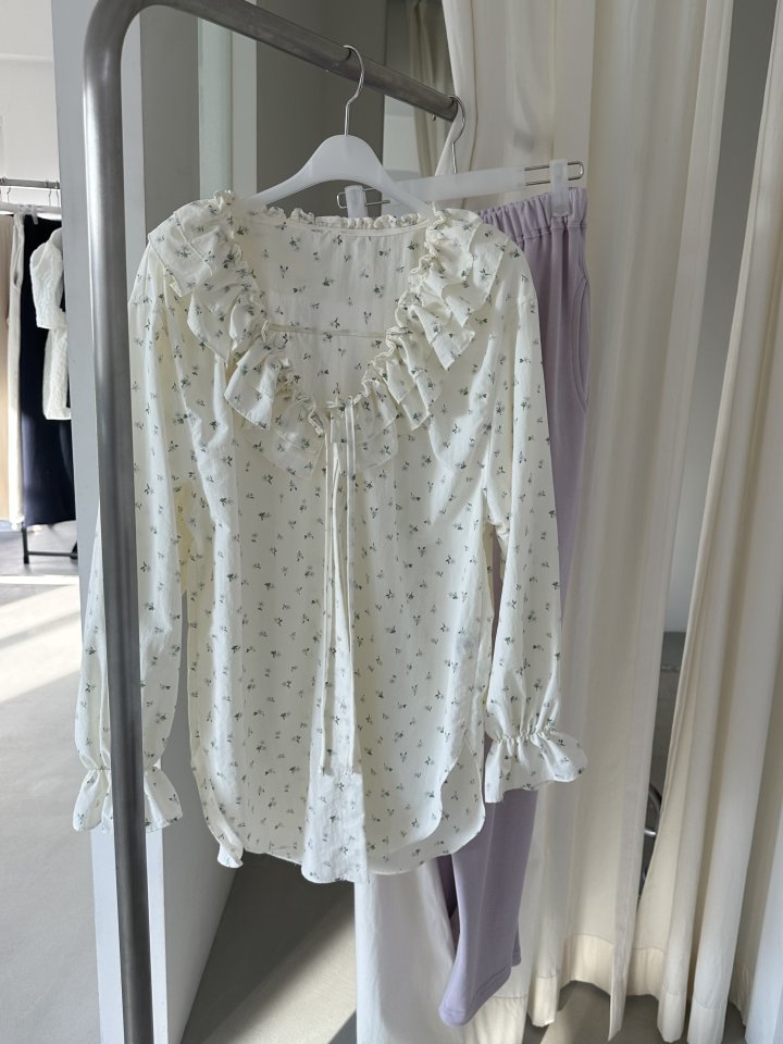 Dress U - Korean Women Fashion - #momslook - Ruffle Frill Flower Blouse