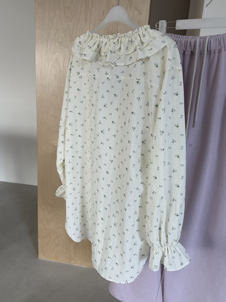 Dress U - Korean Women Fashion - #momslook - Ruffle Frill Flower Blouse - 5