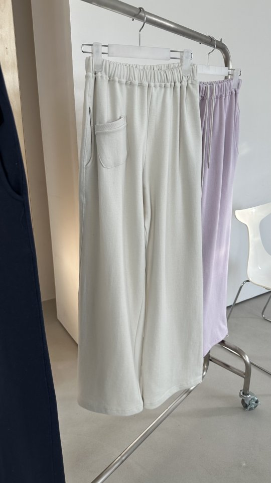 Dress U - Korean Women Fashion - #momslook - Pocket Terry Two-Way Pants - 2