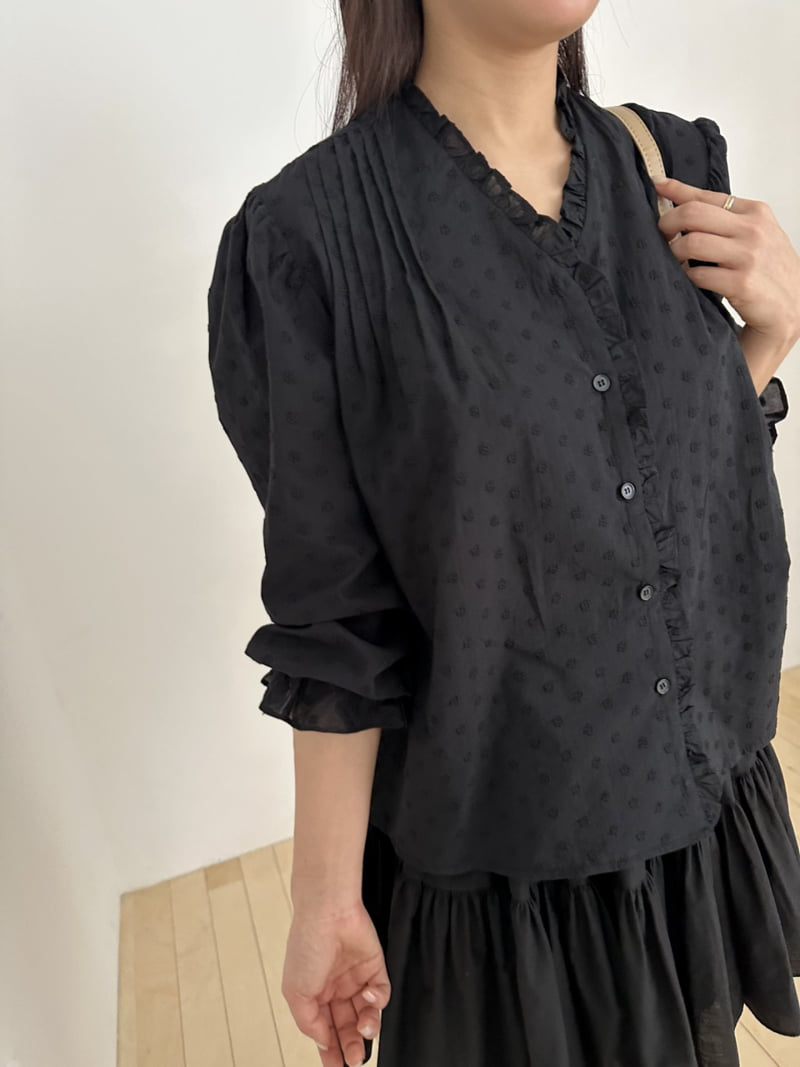 Dress U - Korean Women Fashion - #womensfashion - Embroidered Pintuck Blouse - 12
