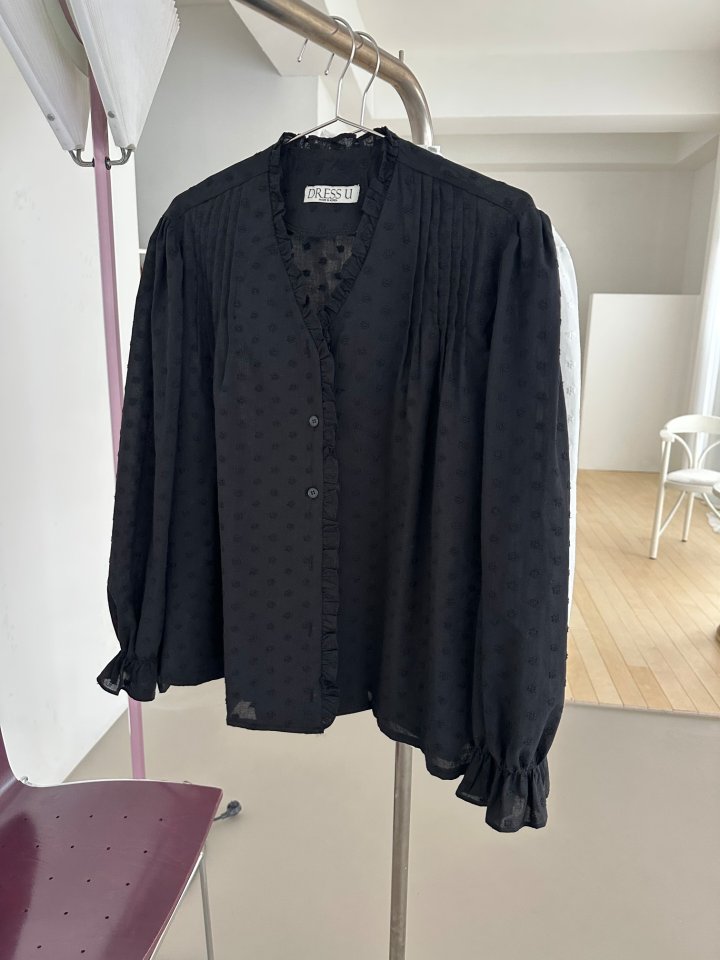 Dress U - Korean Women Fashion - #momslook - Embroidered Pintuck Blouse - 4