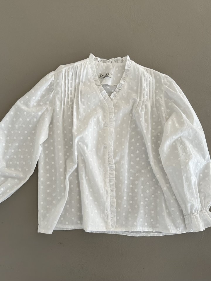 Dress U - Korean Women Fashion - #womensfashion - Embroidered Pintuck Blouse - 6