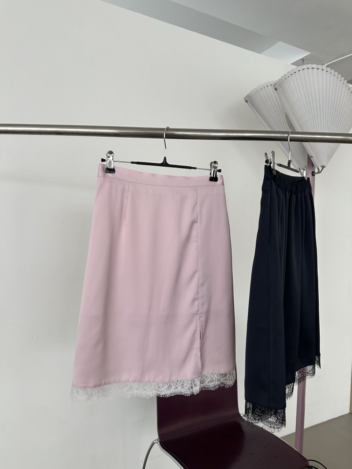 Dress U - Korean Women Fashion - #womensfashion - Lace Slit Skirt - 2