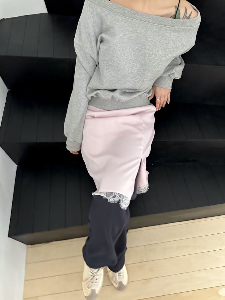 Dress U - Korean Women Fashion - #womensfashion - Lace Slit Skirt - 8