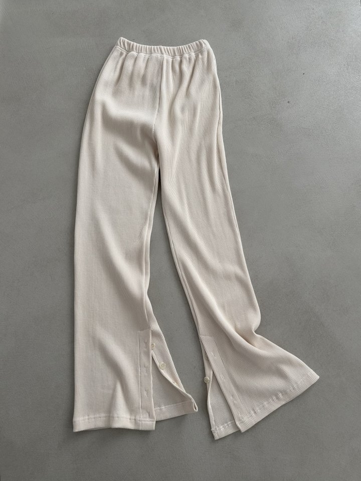 Dress U - Korean Women Fashion - #womensfashion - Waffle Button Bootcut Pants