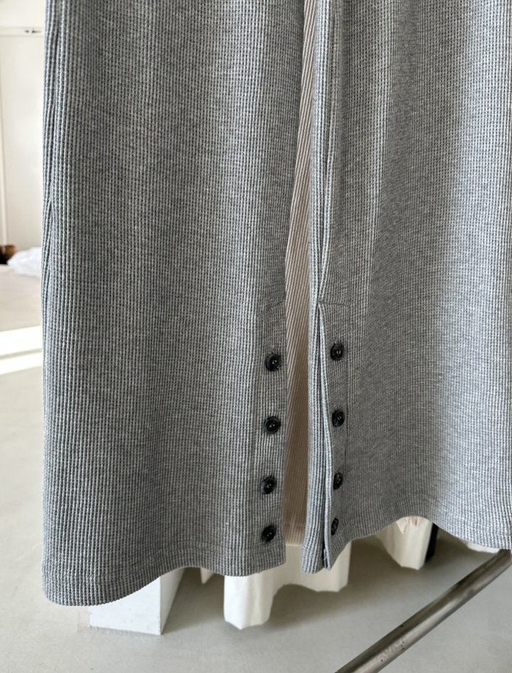 Dress U - Korean Women Fashion - #womensfashion - Waffle Button Bootcut Pants - 5