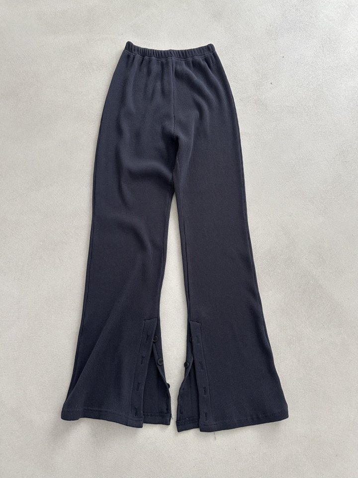 Dress U - Korean Women Fashion - #womensfashion - Waffle Button Bootcut Pants - 7