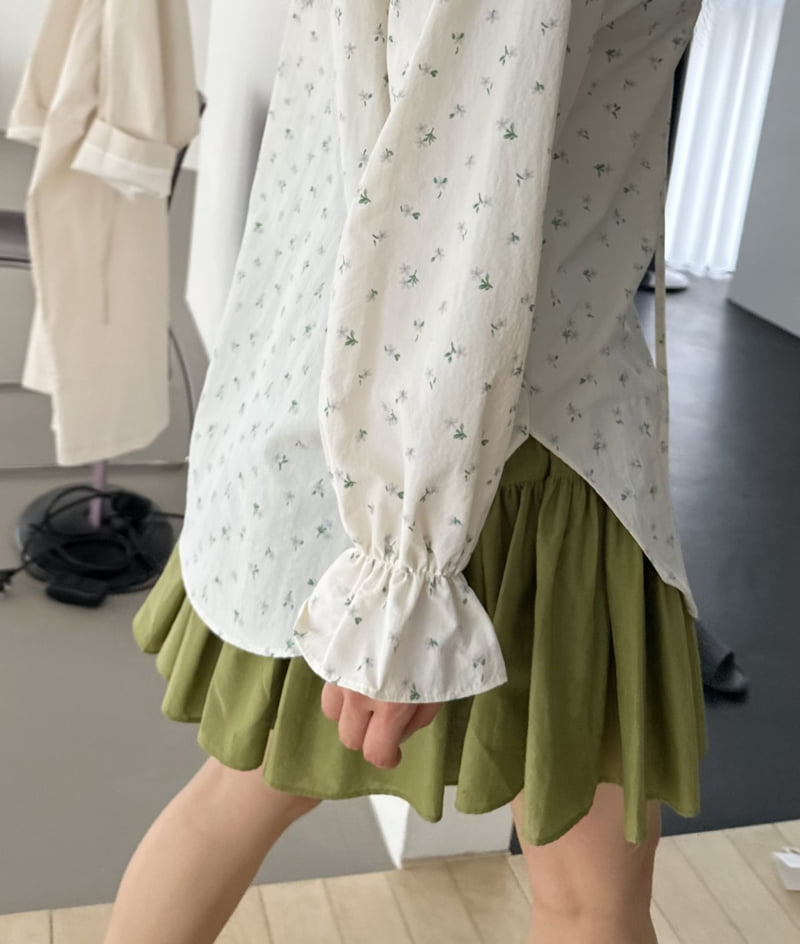 Dress U - Korean Women Fashion - #womensfashion - Ruffle Frill Flower Blouse - 12