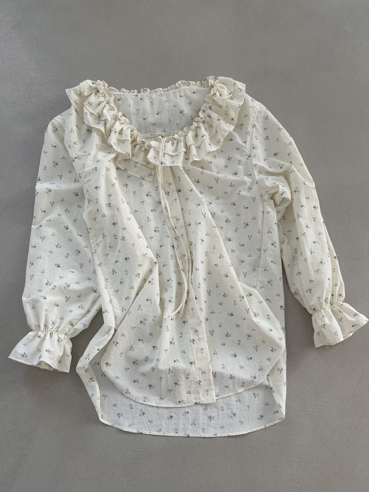 Dress U - Korean Women Fashion - #womensfashion - Ruffle Frill Flower Blouse - 2