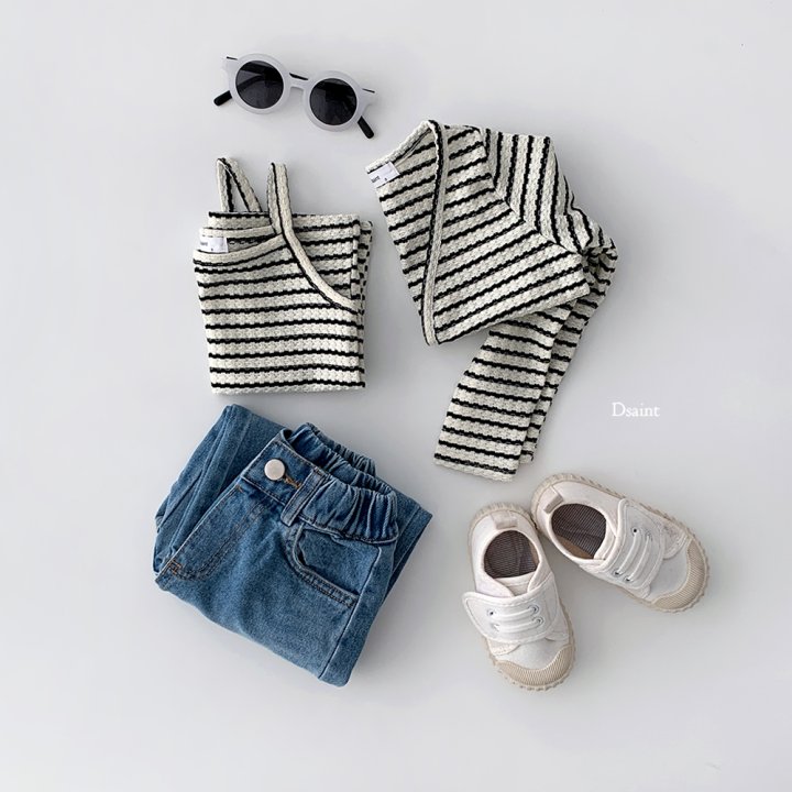 Dsaint - Korean Children Fashion - #Kfashion4kids - Happy Sleeveless Cardigan Set - 10