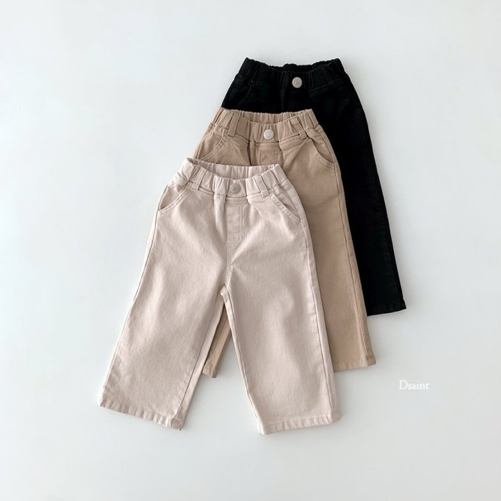 Dsaint - Korean Children Fashion - #childofig - Special Spandex Wide Jeans - 3